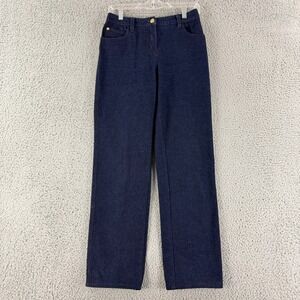 Vintage St John Sport Dark Wash High Rise Straight Leg Denim Jeans Blue Women 4